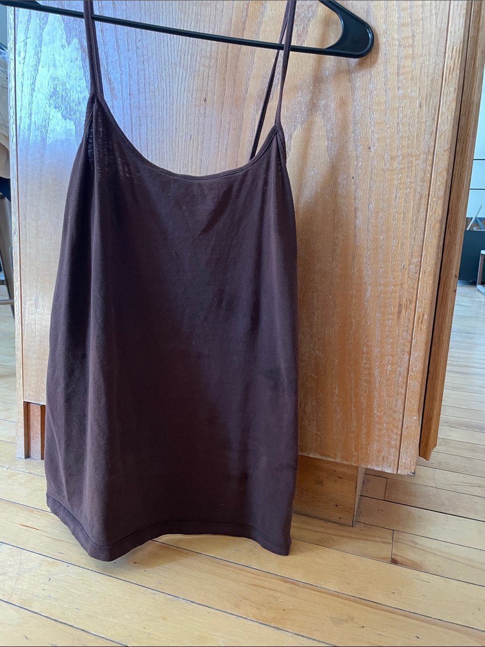 No Boundaries Dark Brown Spaghetti Strap Cami